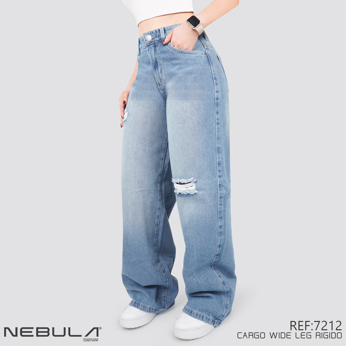 Jeans Wide Leg Rígido 7212