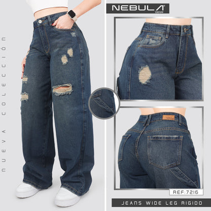 Jeans Wide Leg Rígido 7216