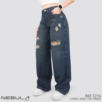 Jeans Wide Leg Rígido 7216