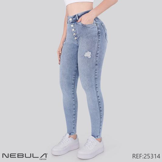 Jeans Skinny Tiro Alto 25314